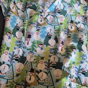 2X Snowman scrub top